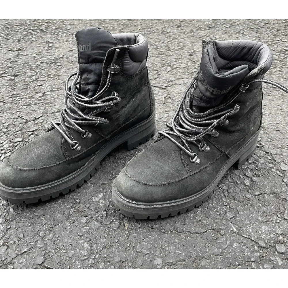 Timberland Courmayeur Valley Boots Womens‎ Size 8.5 Black Waterproof Shoes